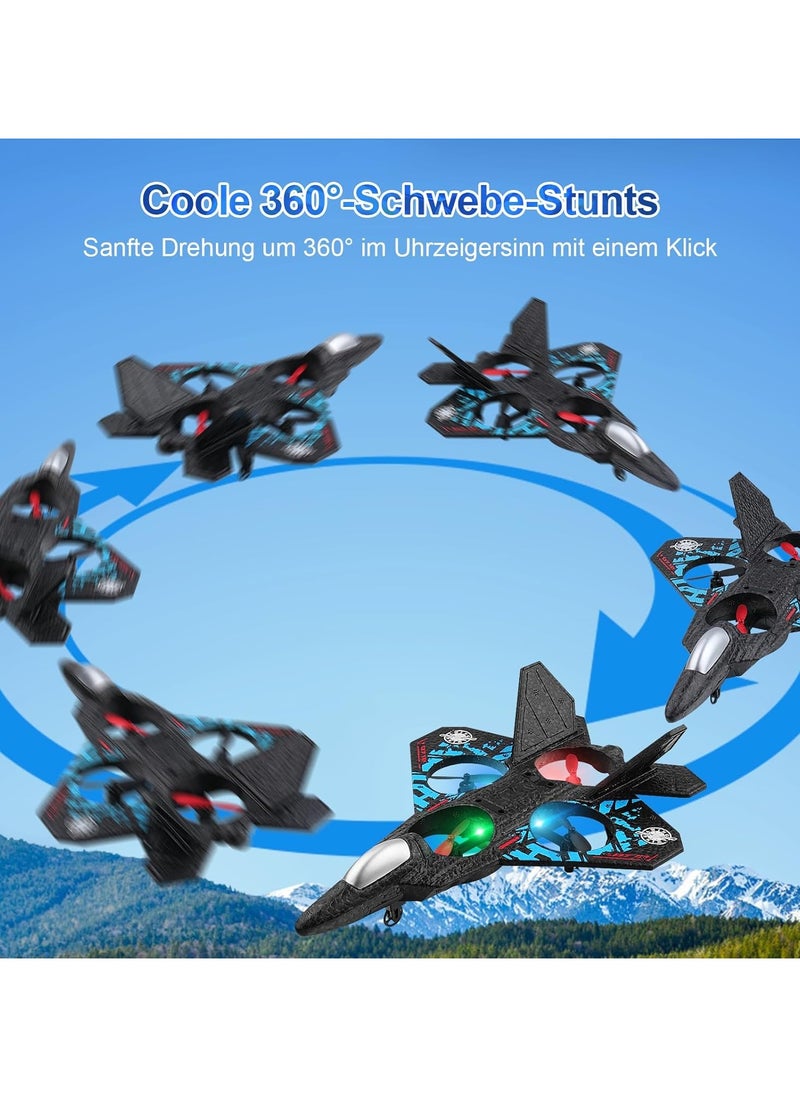 Beauenty - RC Aeroplane 2.4GHz Remote Controlled Aeroplane L0712 Quadcopter Floating Fighter Plane RC Aeroplane RTF for Beginners, Children and Adults, APlane Toy with Coloured Lights USB Charging - Image 1