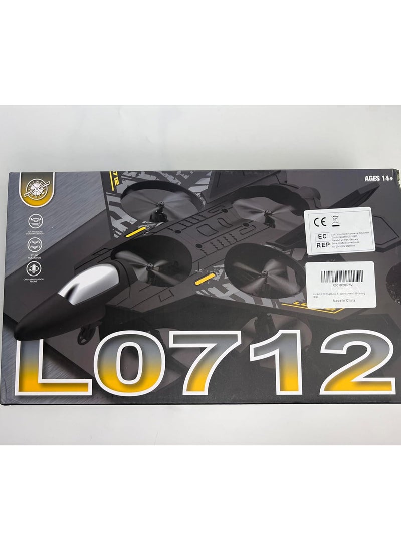 Beauenty - RC Aeroplane 2.4GHz Remote Controlled Aeroplane L0712 Quadcopter Floating Fighter Plane RC Aeroplane RTF for Beginners, Children and Adults, APlane Toy with Coloured Lights USB Charging - Image 1