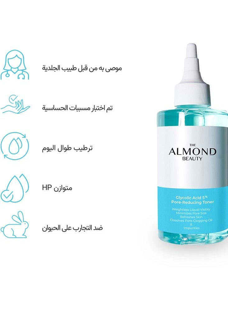 THE ALMOND BEAUTY Pore Reducing Toner Glycolic Acid 5% AHA + BHA  - Image 5
