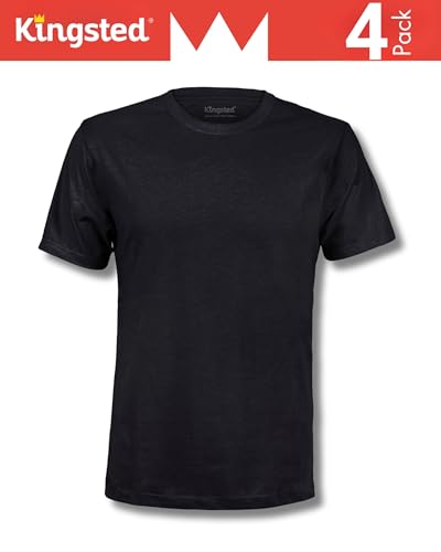 Kingsted Mens Short Sleeve Crew Neck T-Shirts Pack - Premium Cotton Blend - Comfortable Casual Plain Tees (Everyday, Medium) - Image 5