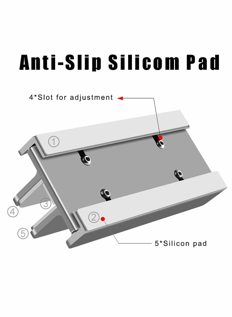 Ergonomic Adjustable Vertical Laptop Stand, Space-Saving Aluminum Dock for Desk, Compatible with All Laptops - Image 4
