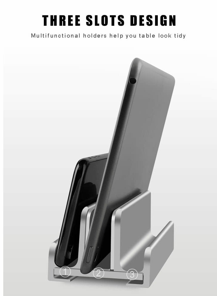 Ergonomic Adjustable Vertical Laptop Stand, Space-Saving Aluminum Dock for Desk, Compatible with All Laptops - Image 5