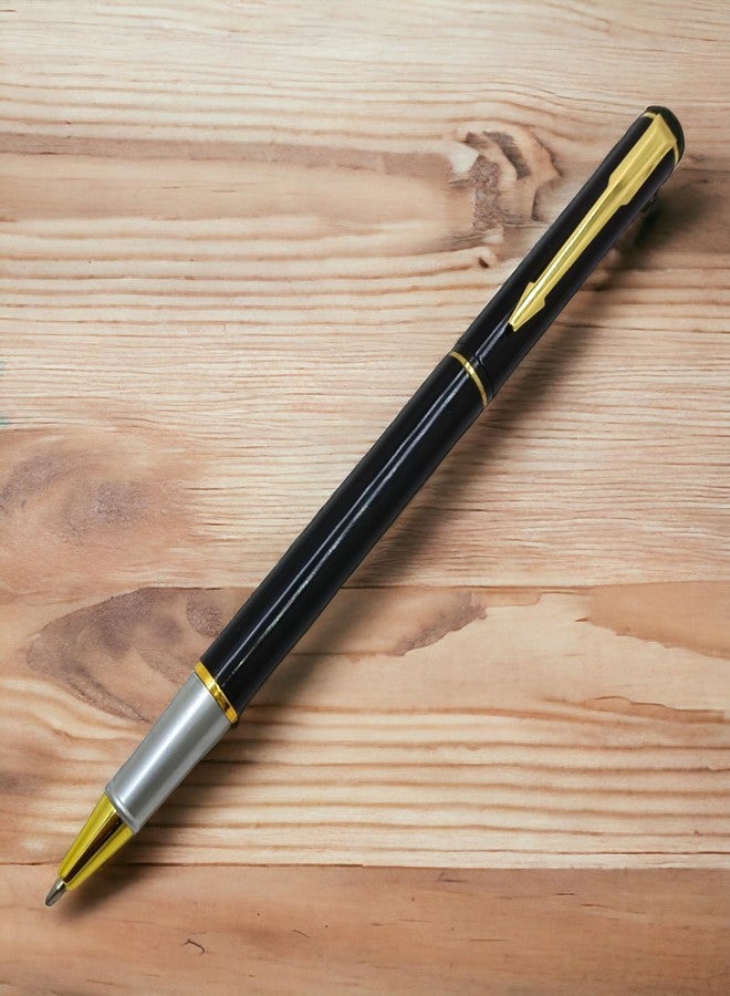 auteur 801 Roller Ball Pen Executive Black Metal Body With Gold Plated Clip Best Gift Pen For Men & Women Professional Executive Office, Nice Pens (Blue Ink) - Image 3