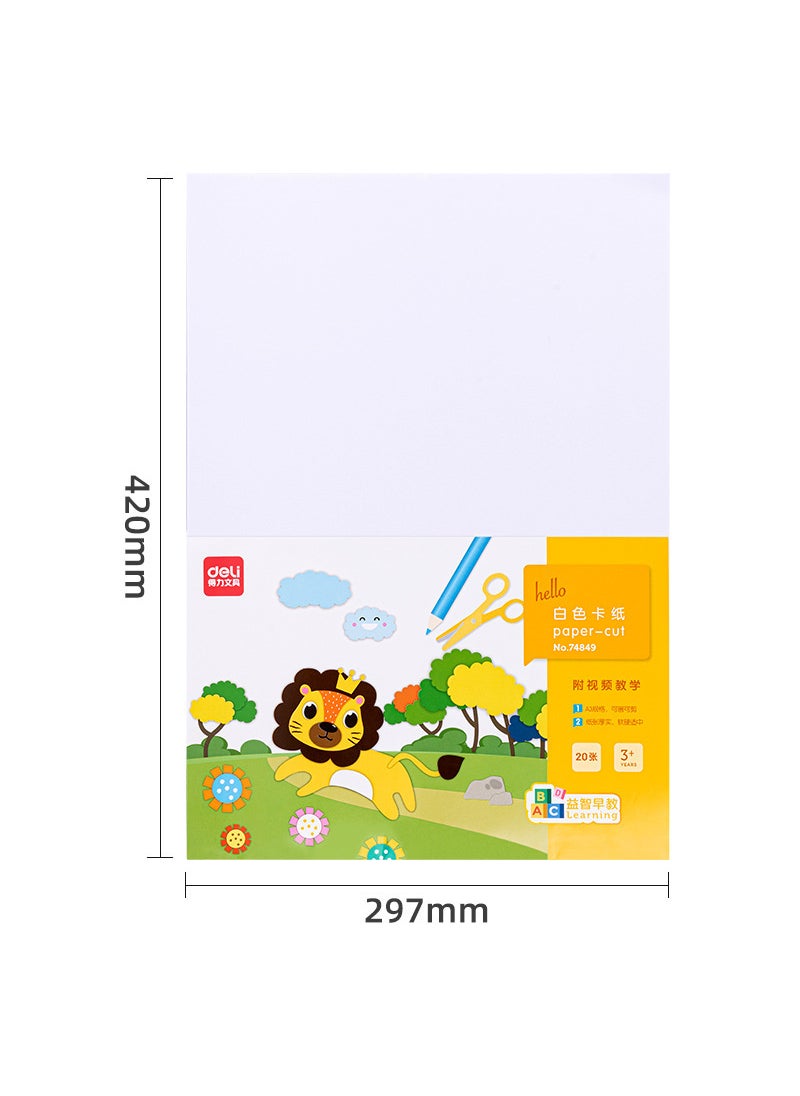 Generic Deluxe A4 Black Cardstock 20pcs Thick Art Craft Paper 74849 white cardboard A3 [20]] 