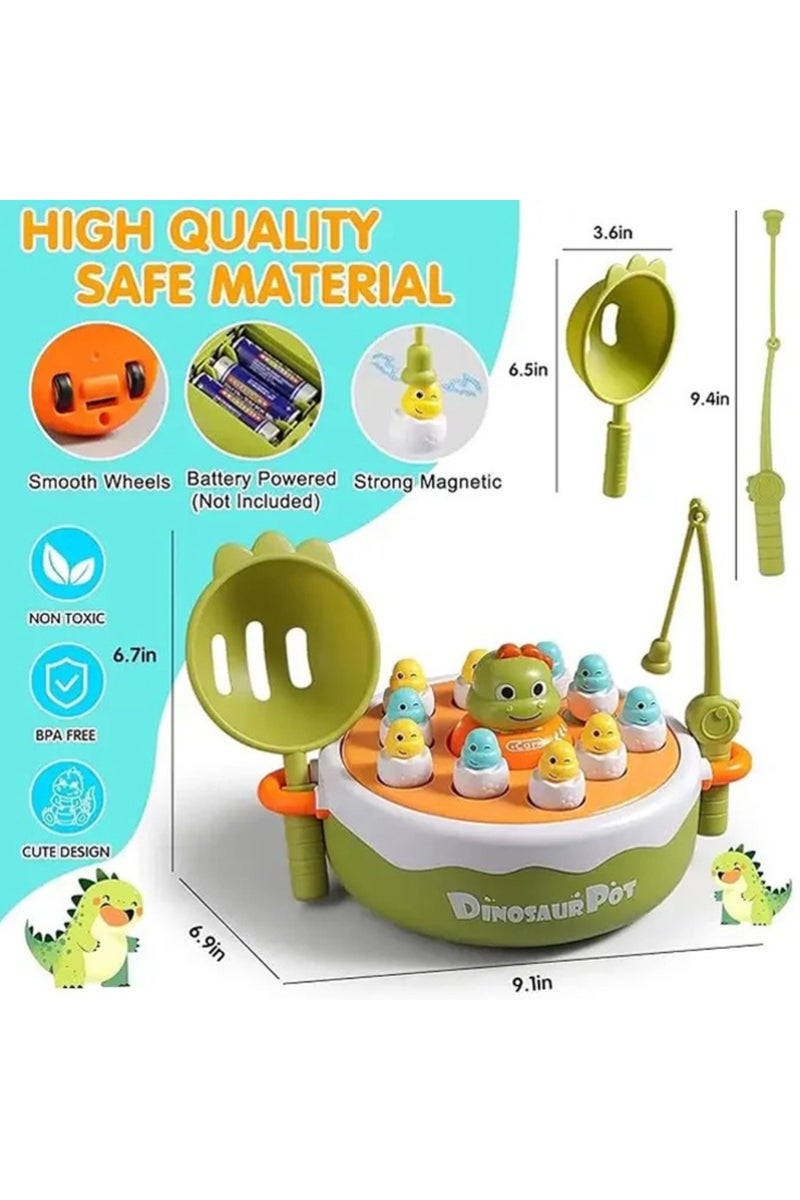 4-in-1 Interactive Dinosaur Game Toy for Kids – Magnetic Fishing, Jumping Dino Catch, Tic-Tac-Toe & Bowling – Educational Multi-Play Activity Set for Ages 3–6 - Image 5