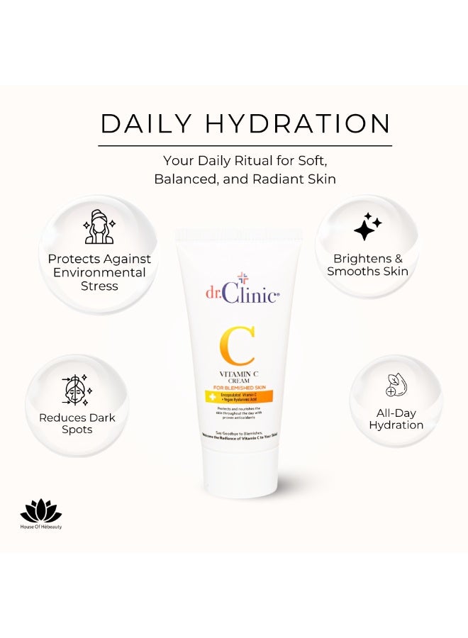 dr.Clinic DR. CLINIC | Vitamin C Facial Day Cream | Daily Hydration & Brightening | Liposomal Vitamin C & Hyaluronic Acid | Smooth, Radiant, Even Skin Tone | 50 ml - Image 3