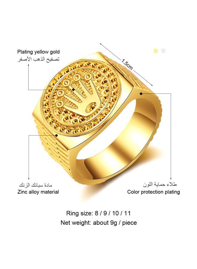 NIBEMINENT 18 Karat Gold Plated Crown Ring - Image 4