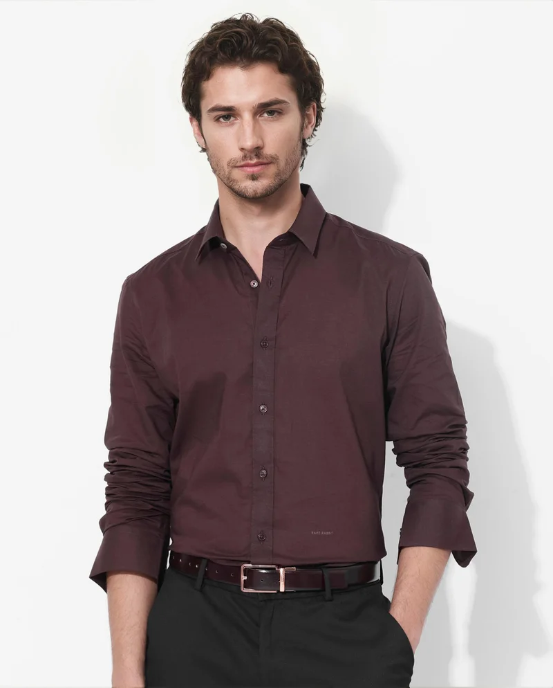 Rare Rabbit Men's Cotton Plain Summer Shirt