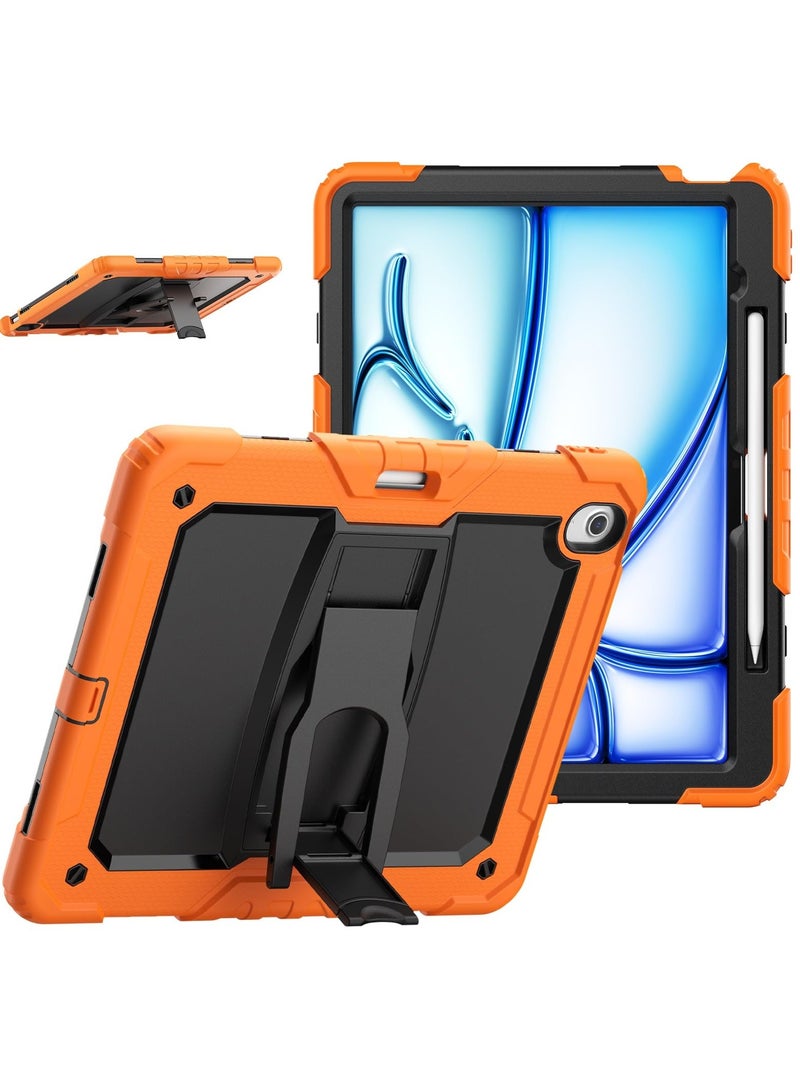 general Tablet PC Case Heavy Duty Rugged Case Compatible with iPad Air 13 Inch Case  2024/2025 Case, [Kickstand] [Shoulder Strap] Tablet Case Drop Proof with Hand Strap Stand Protector Pencil Holder Protection