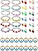 MTLEE 36 Pieces Hippie Costume Accessory Set for 60s 70s with Peace Sign Necklaces Daisy Sunflower Headbands and Retro Round Sunglasses for Hippie Party Supplies - Image 3