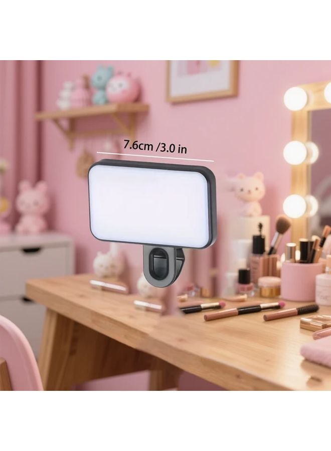 ضوء حلقة LED محمول مع شحن USB و 3 أوضاع ومشبك للهاتف بالكاميرا - Image 5