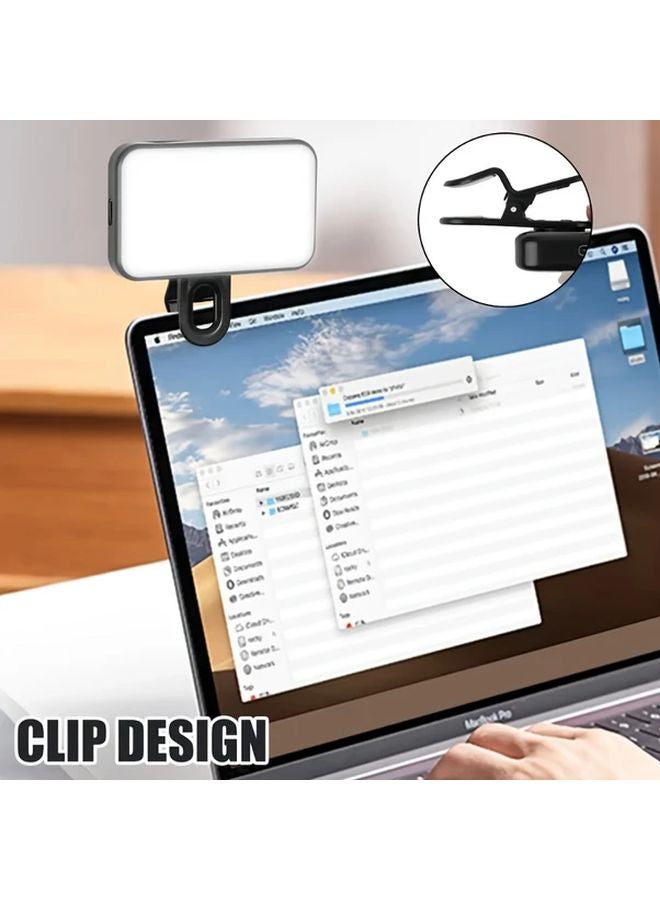 ضوء حلقة LED محمول مع شحن USB و 3 أوضاع ومشبك للهاتف بالكاميرا - Image 4