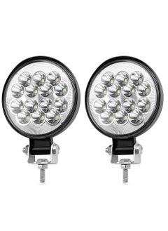 Y&D LED Fog Lights, Round 3 Inch Slim Pods Spot White Driving Reverse Small Circle Work Light Bar Kit for Jeep Truck Off-Road ATV UTV SUV Car Motorcycle Boat Tractor Hood Bumper Mount (2 Pack)  - Image 1