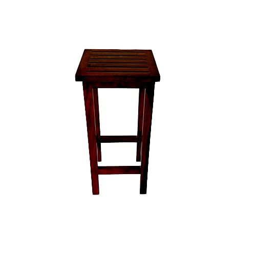 Vm decor Sheesham Wood Bar Chair Wooden RestaurantBarKitchenCafCounter Backless Seat Stool Bar and Kitchen Solid Stool - Image 1