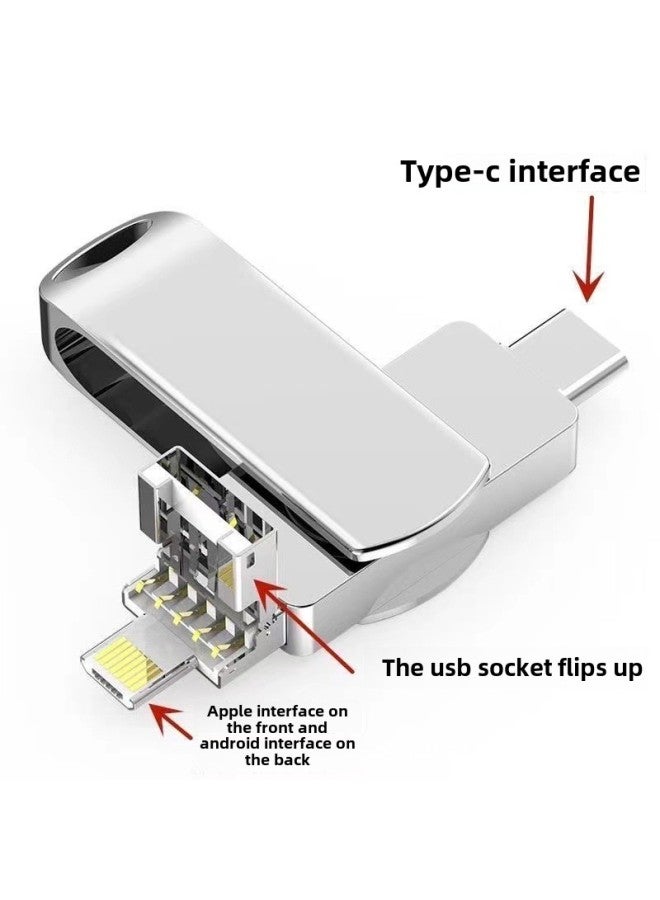 U Disk Pingguo OTG Computer Type-C Mobile Phone U Disk 1TB Multifunctional E-commerce Hot U Disk 2TB-Color:Y20c 【For Apple Android Typec Computer】-Capacity:1tb - Image 1
