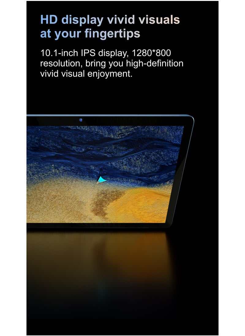 VIKUSHA - VIKUSHA V-Z40PRO tablet, 10.1 inches, 4+128GB large storage, dual-band WiFi (2.4G/5G), IPS HD screen (800×1280), 6580mAh large battery, Android 13 + GMS certified, global multilingual support. It is a comprehensive device, ideal for learning, working, and entertainment! Grey - Image 1