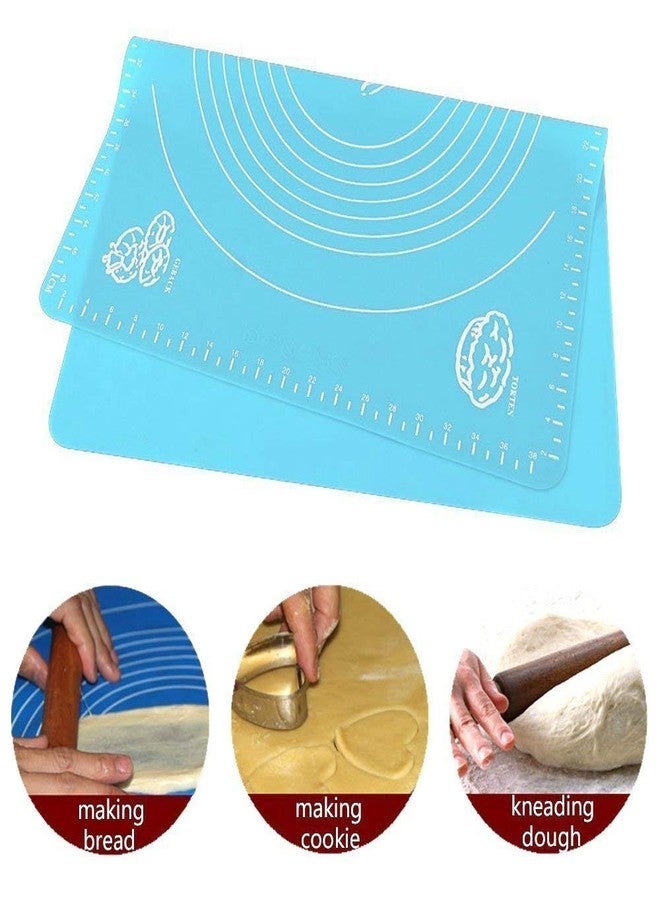 Nirvisha Silicone Reusable Pastry Rolling Mat, Decorating Cake Mat with Measurements 43X35Cm (Multicolour) - Image 2