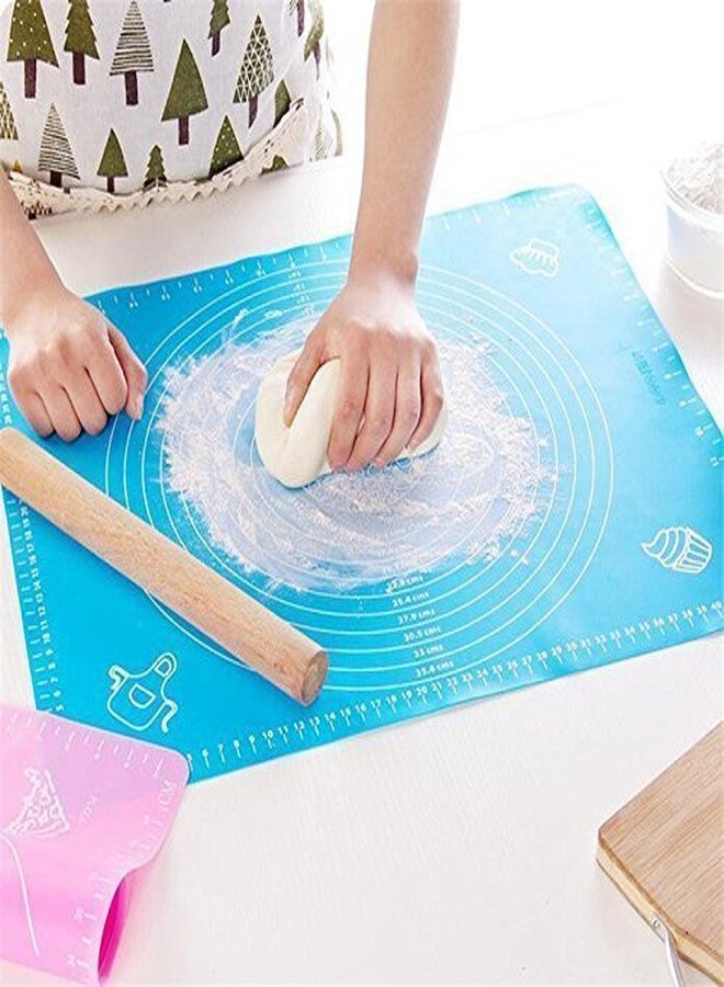 Nirvisha Silicone Reusable Pastry Rolling Mat, Decorating Cake Mat with Measurements 43X35Cm (Multicolour) - Image 1
