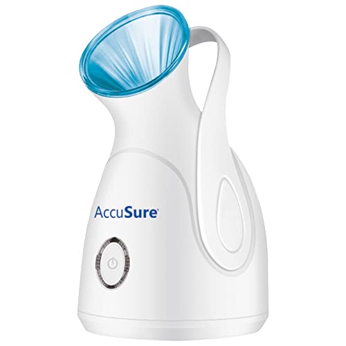AccuSure Nano Ionic Facial Steamer For Home Facial Deep Cleaning,Steam Breath Machine For Adults/Kids, Best For Men/Women Beauty Spa At Home, Blue - Image 1
