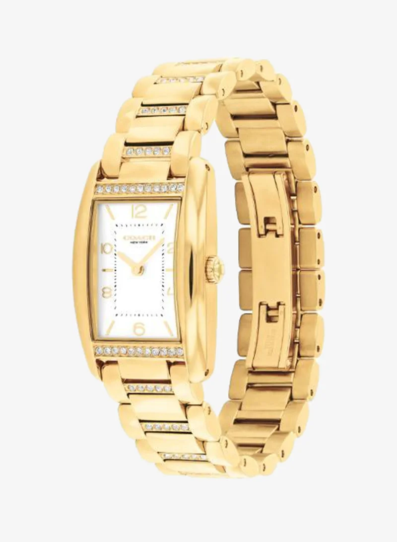 Coach  2-Hand Reese Collection Quartz Movement Watch For Women With Gold-Tone Stainless Steel Bracelet - 14504316 for Women | Best Price UAE