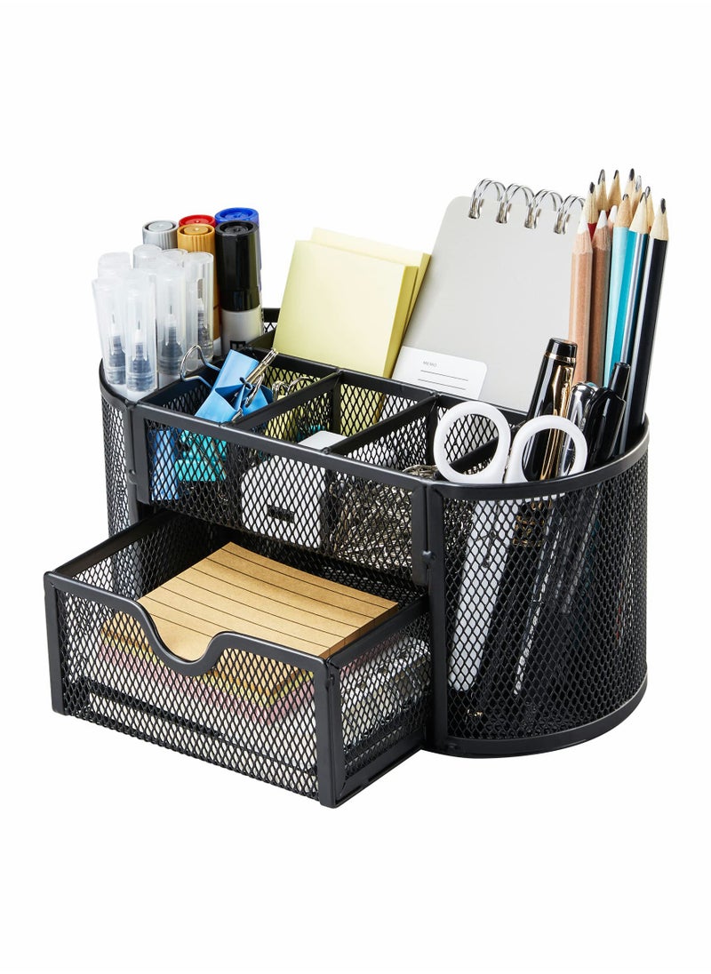 Excefore Mesh Desk Organizer Multifunctional Desktop Organizer Office Supplies Holder  - Image 1