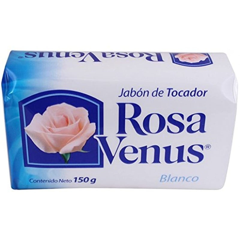 Rosa Jabon Rosa Venus Blanco Clasico 150 g  529 oz Soap Bar Classic Bathing Natural Mexican smooth soothing gentle scent foaming shower and bath hand choose jabon tocador 