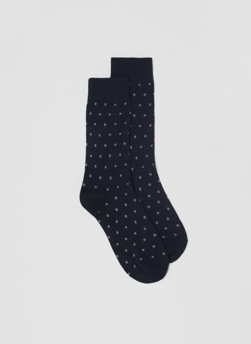 او في اس Ovs Five-Pair Pack Mid-Length Socks With Stripes And Polka Dots
