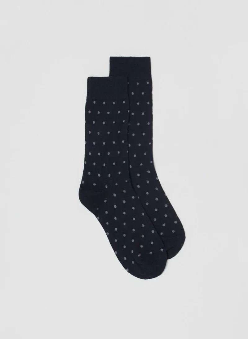 او في اس Ovs Five-Pair Pack Mid-Length Socks With Stripes And Polka Dots