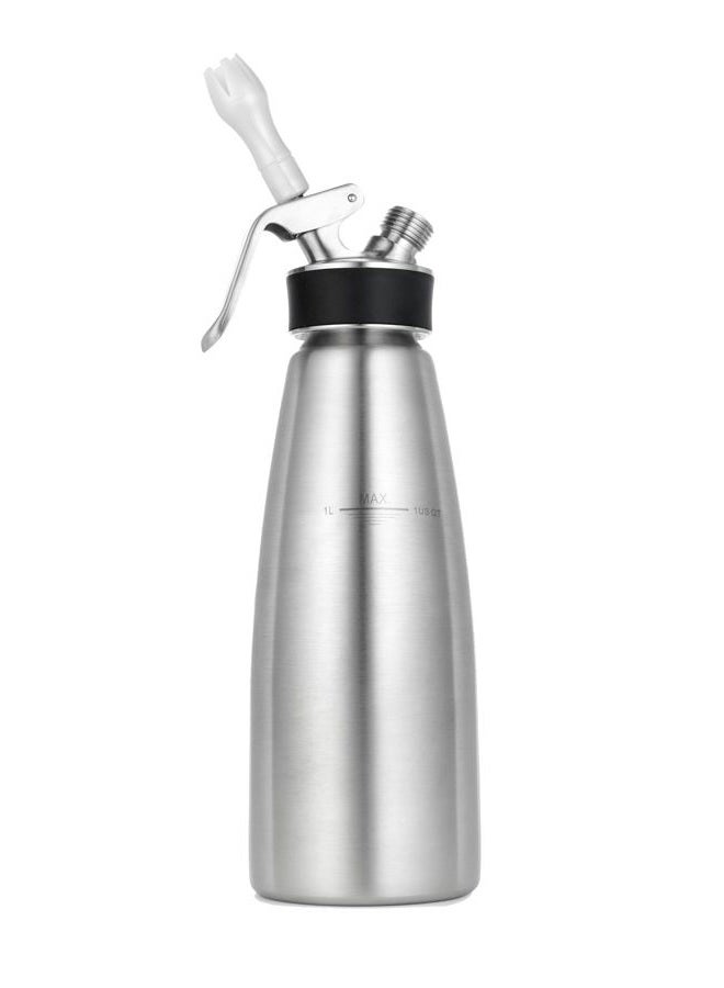 iSi North America Cream Profi Whip Professional Cream Whipper for All Cold Applications, 1 Quart, Stainless Steel/Black - Image 1