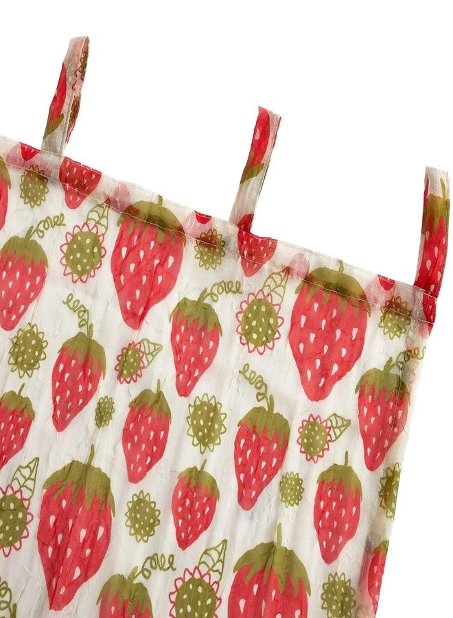 Urban Lifestyle Sheer Curtain Panel, 38" x 84", Strawberry Print, Light Filtering Window Treatment with Tab Top, Cute Fruit Design Drapery for Girls Room, Kitchen, Living Room - Image 5