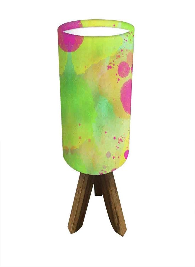 نتكيس مصباح طاولة خشبي صغير من نوتكيس لغرفة النوم - صنع في الهند من خشب الساج - مصباح ليلي صغير ثلاثي القوائم مقاس 14 بوصة بجانب السرير (يشمل المصباح) - لون أخضر مائي - Image 3