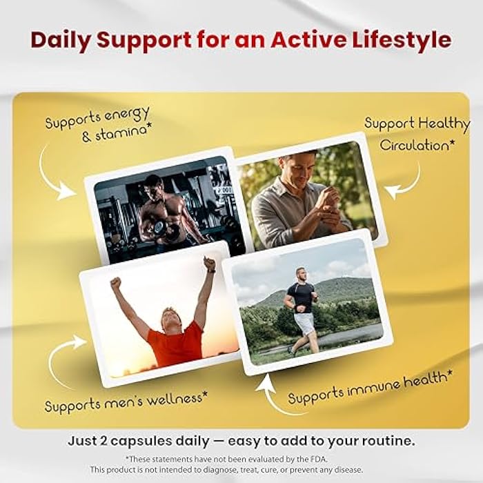 VEGATOT 𝟴 𝗜𝗡 𝟭 Testo Support - Boost Performance with Tongkat Ali, Panax Ginseng, Maca Root, Ashwagandha, Tribulus - Energy, Stamina, Circulation Support - Image 4