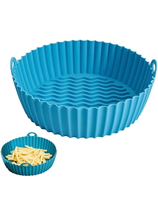 7.5 Inches Air Fryer Silicone Liner,Non Stick Round Air Fryer Silicone Pot Heat Resistant,Reusable Air Fryers Oven Liner Accessories,Food Safe Air Fryer Accessory,Reusable Air Fryers Oven Round Tray - Image 1