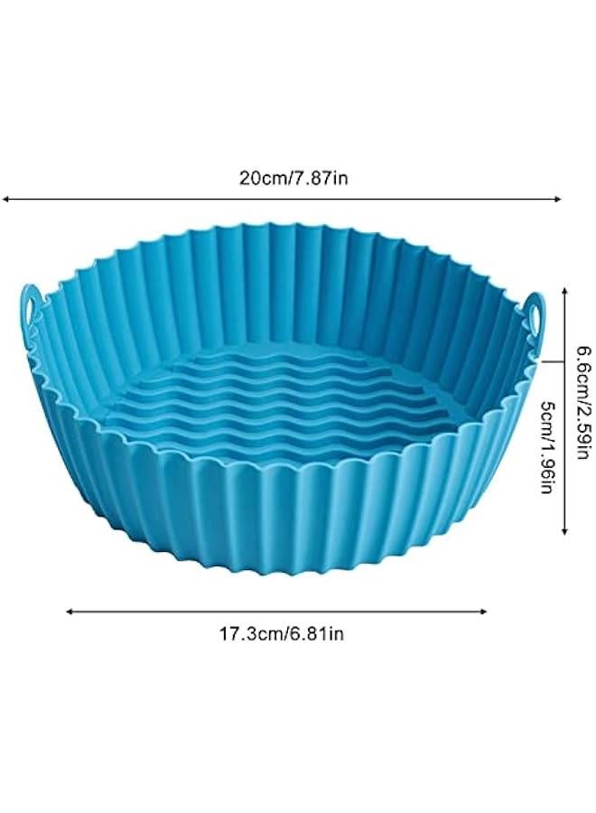 7.5 Inches Air Fryer Silicone Liner,Non Stick Round Air Fryer Silicone Pot Heat Resistant,Reusable Air Fryers Oven Liner Accessories,Food Safe Air Fryer Accessory,Reusable Air Fryers Oven Round Tray - Image 4