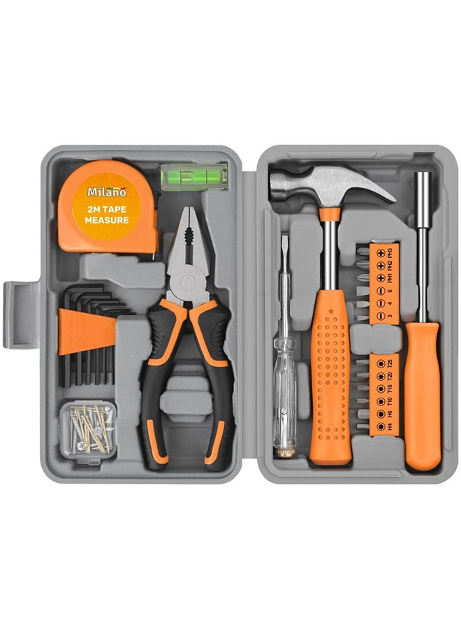 Milano EZ 55Pc DIY Household Tool Set – Complete Home Repair Kit with Screwdrivers, Wrenches, Pliers & More, Durable Tools for DIY Projects, Easy Storage Case Included