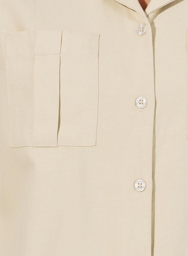 Styli Button Down Collar Neck Loose Fit Shirt  - Image 3
