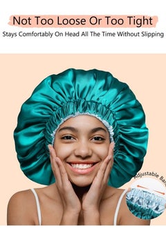 Satin Sleep Bonnet Cap for Women?Double Layer,Reversible, Satin Cap for Sleeping  Hair Bonnet 