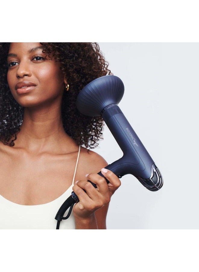 Bio Ionic SMART-X Hair Dryer with Diffuser, High-Efficiency Blow Dryer with 3 Heat & 3 Speed Settings, Gently Dries, Defines & Reduces Frizz, Self-Cleaning Function, Alpine White - Image 4