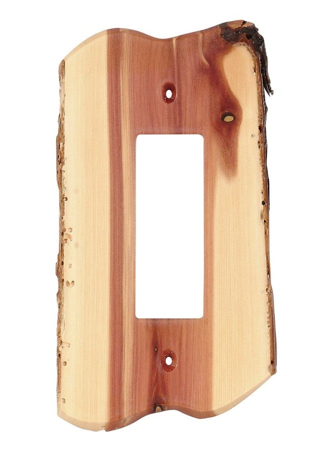BLACK FOREST DECOR Rustic Juniper Wood Single Rocker Switch Cover – Natural Freeform Wall Plate