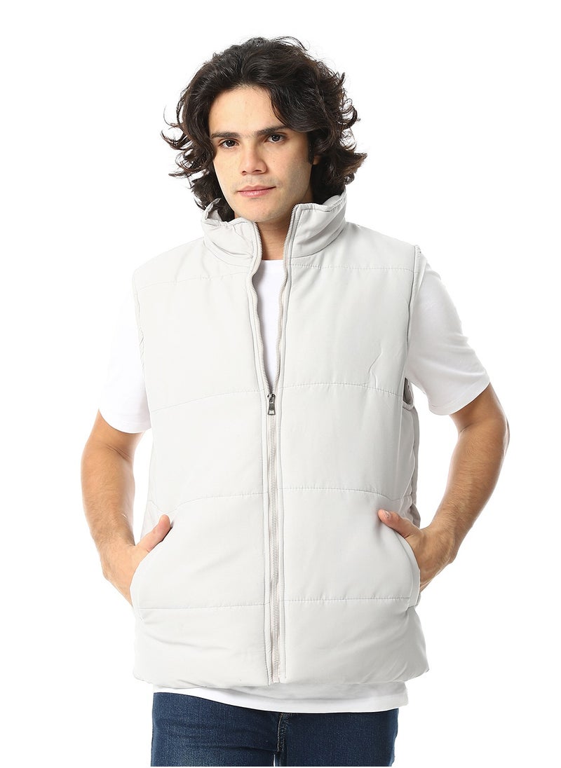 Andora Basic Turtle Neck Bomber Vest  - Image 1