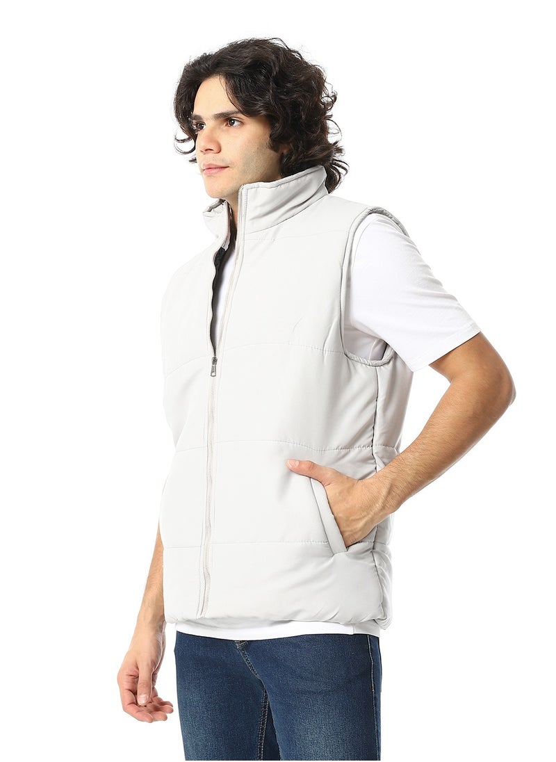 Andora Basic Turtle Neck Bomber Vest  - Image 2
