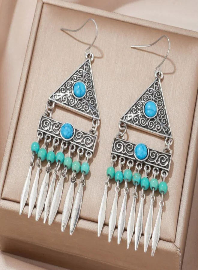 ستايلي Ethnic Drop Geo Earrings