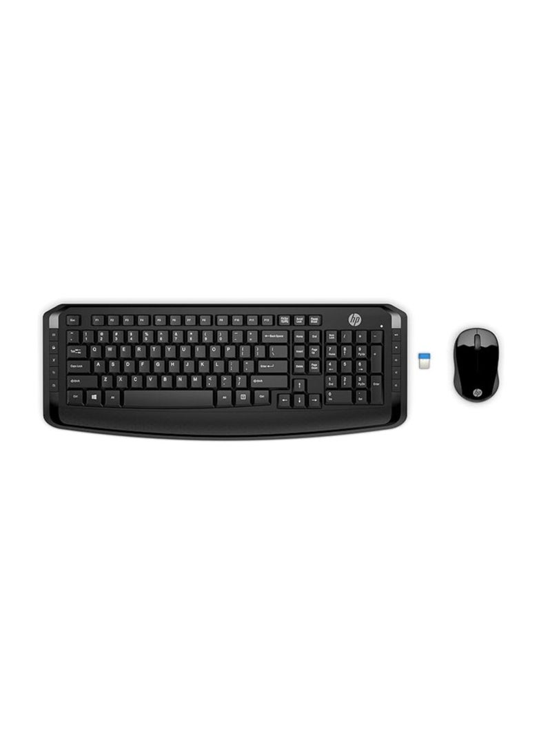 Generic - HP Wireless Desktop 300 Black Mouse and Keyboard Set English, New Retail - Image 1