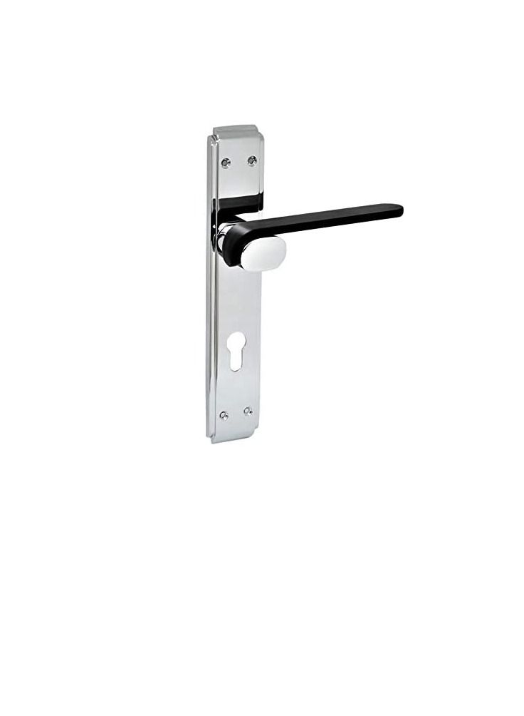 روبستلاين ROBUSTLINE Door Lockset (مقبض و Lockbody) | 85 ملم إلى المركز | اللون الفضي والأسود - Image 1
