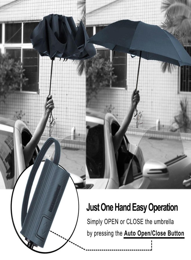 LANBRELLA Umbrella Compact Inverted Folding Umbrellas Auto Open Auto Close - C2.2 Light Grey - Image 5