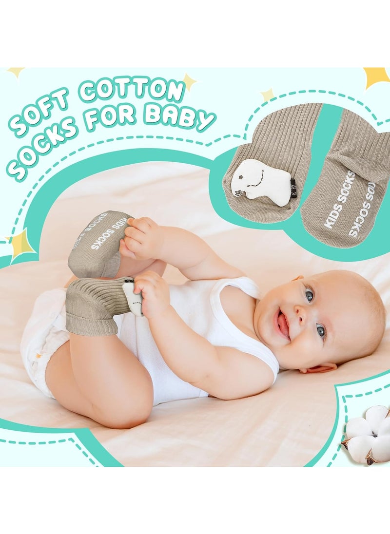 NNEWVANTE Baby Gift Basket, Newborn Baby Boy Gift Basket, Multiple Pieces Newborn Essentials for New Baby Gifts Basket Set with Baby Blanket, Baby Bunny Rattle, Keepsake Milestone, Elephant Toy, Baby Socks  - Image 5