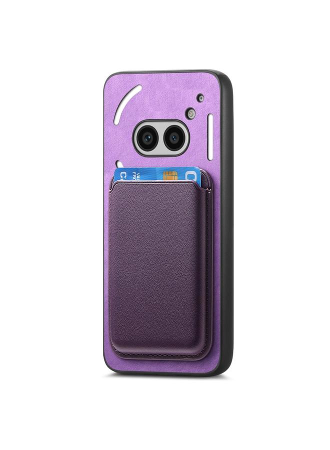 S-TOP Case For Nothing Phone 2a Retro Magsafe Card Bag PU Back Cover Phone Case - Image 2