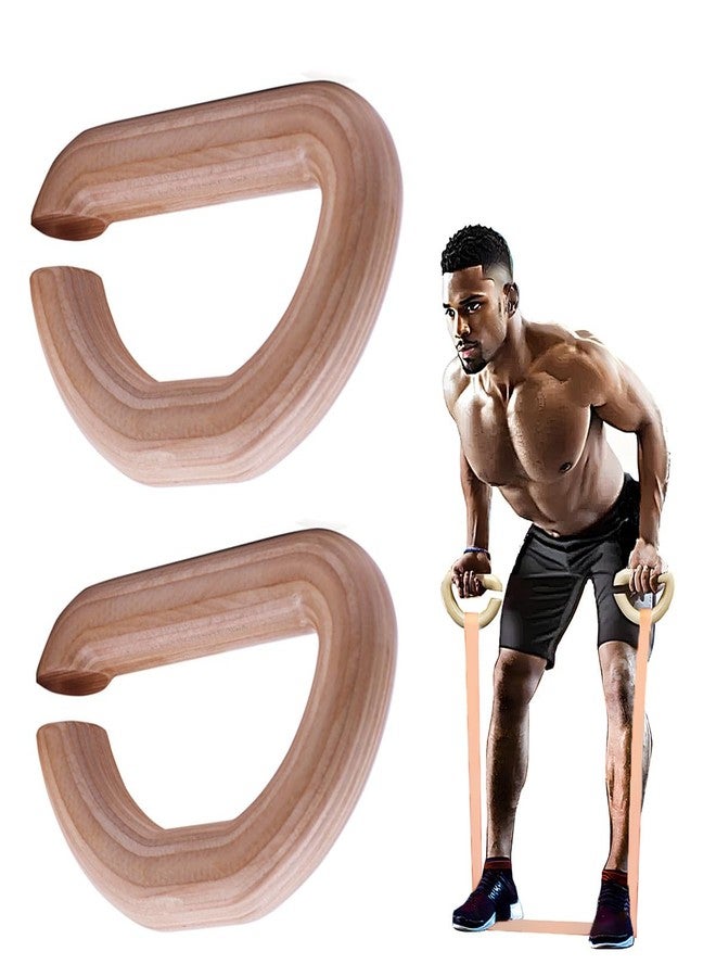 Lights Mountain Wooden Resistance Bands Handles, Versatile Exercise Handles, for Elastic Band Workouts Home Gym Strength Training, and Full-Body Workouts - Image 1