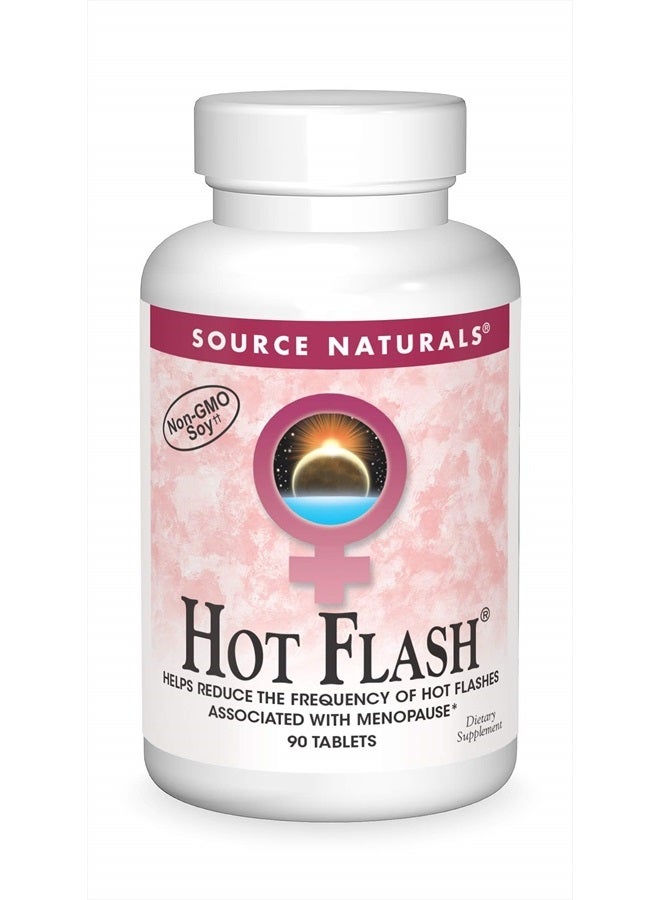 Source Naturals فلاش ساخن، يساعد في تقليل تكرار الفلاشات الساخنة* - 90 قرص - Image 1