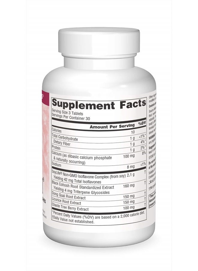 Source Naturals فلاش ساخن، يساعد في تقليل تكرار الفلاشات الساخنة* - 90 قرص - Image 3